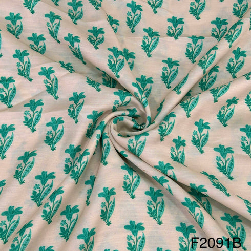 Printed Linen Silk fabric-F2091